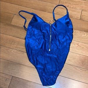 Blue bodysuit